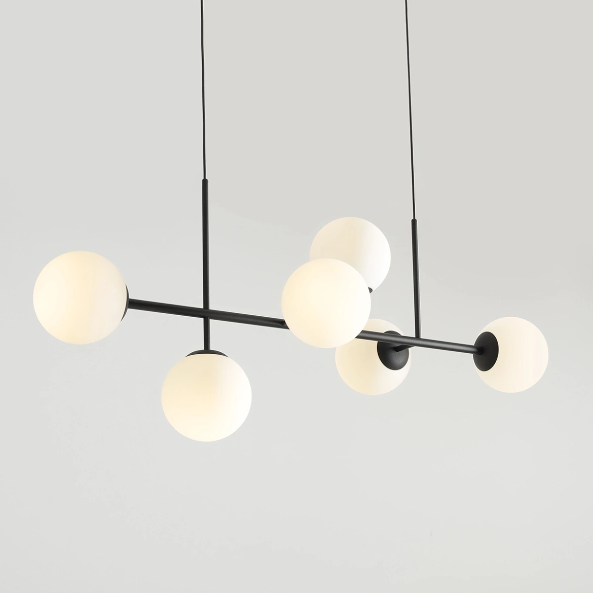 Artera :: Lampa wisząca Fin 6 szer. 142 cm czarna