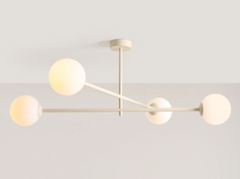 Artera :: Lampa wisząca Pinne 4 szer. 87 cm kremowa