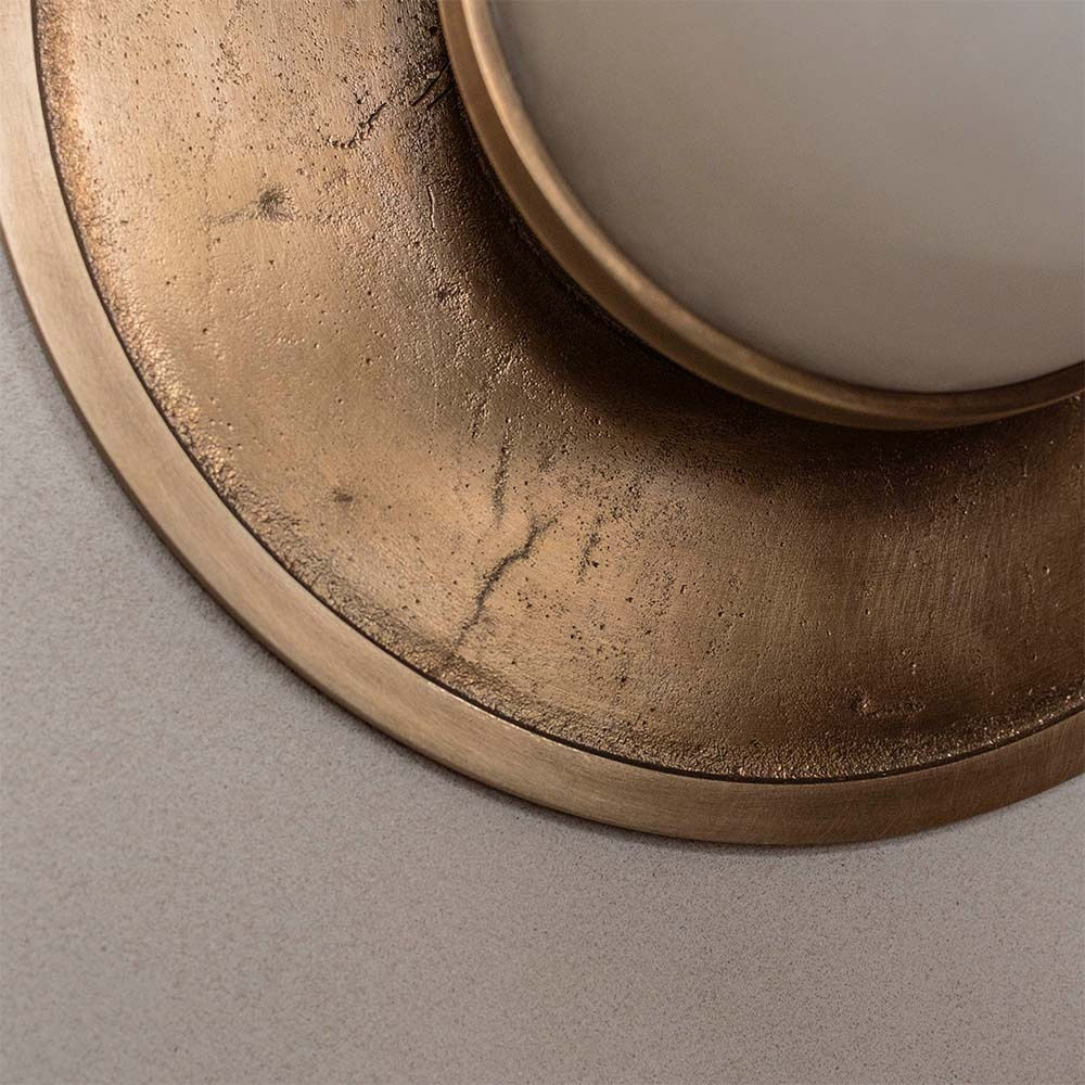 Embassy Interiors :: Lampa ścienna / lampa sufitowa Full Moon alabastrowa mosiężna śr. 24 cm