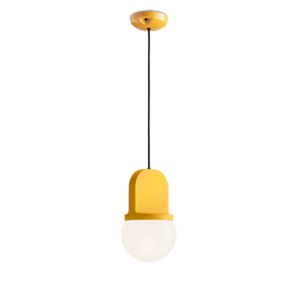 Ferroluce :: Lampa wisząca Habea śr. 16 cm żółta