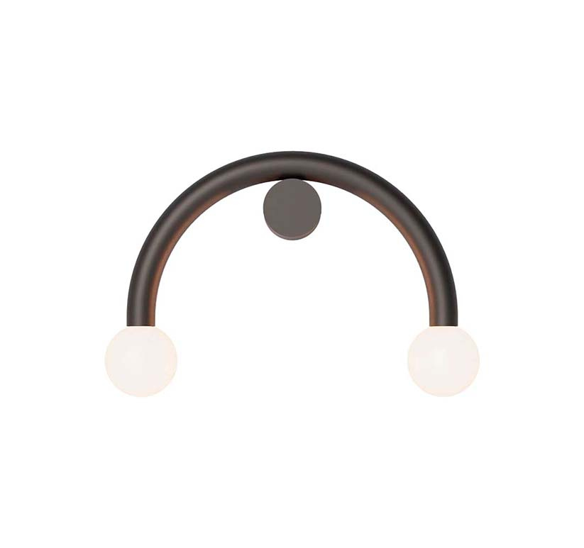 Robin :: Lampa ścienna / kinkiet Rigoberta Direct Curved czarna szer. 50 cm