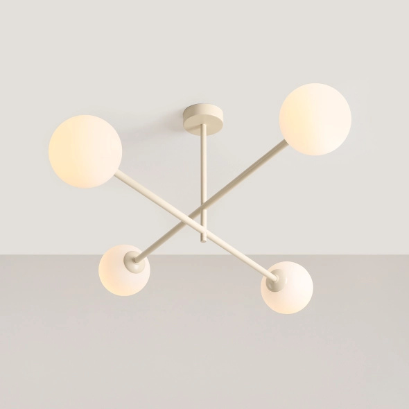 Artera :: Lampa wisząca Pinne 4 szer. 87 cm kremowa