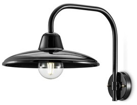 Ferroluce :: Lampa ścienna / kinkiet B&W czarny gł. 54 cm
