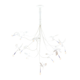 Seletti :: Lampa wisząca / żyrandol Sparrow szer. 138 cm biała