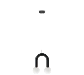 Robin :: Lampa wisząca Rigoberta Super Curved szer. 26 cm czarna