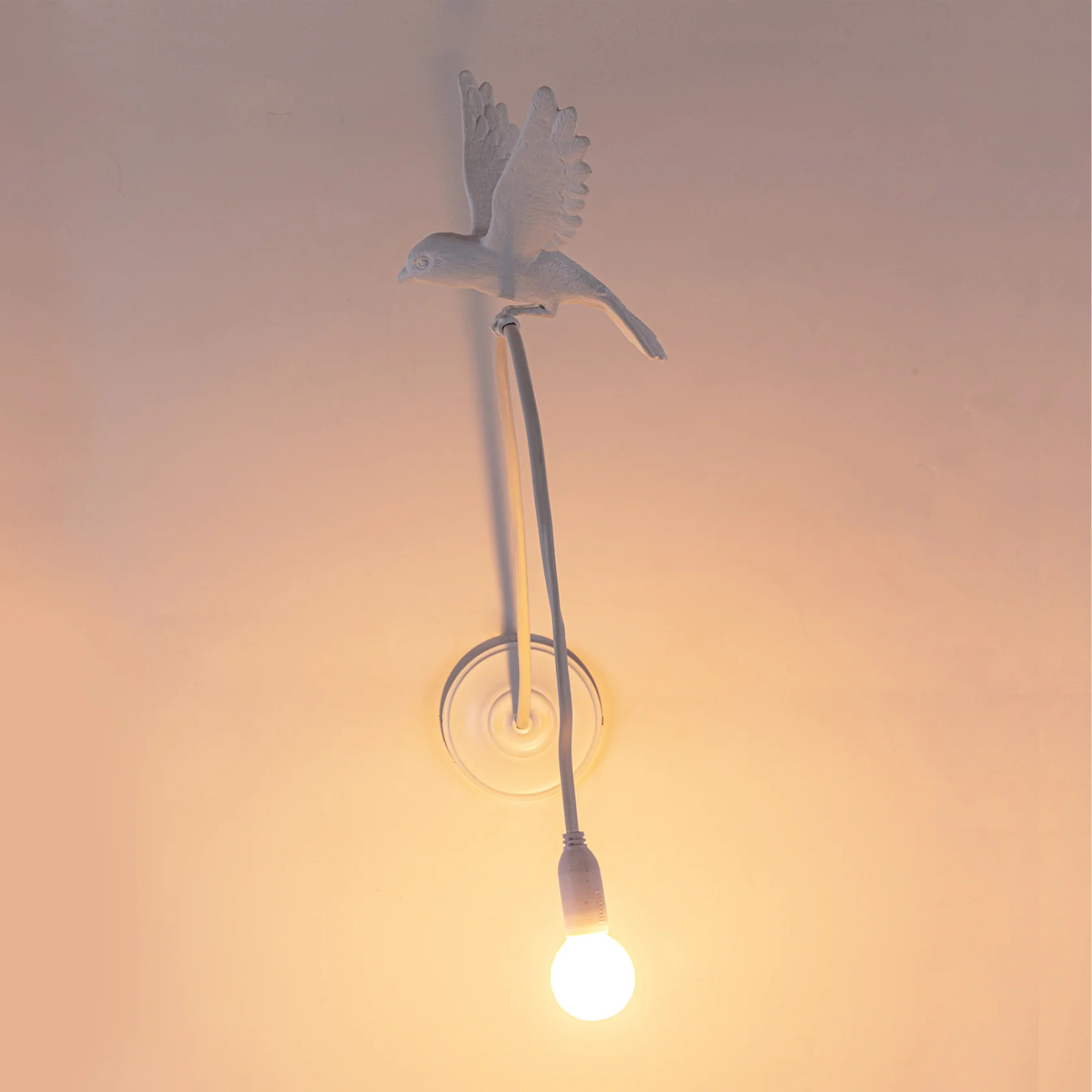 Seletti :: Lampa ścienna / kinkiet Sparrow Landing biała