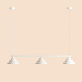 Artera :: Lampa wisząca Fala 3 lekko kremowa szer. 123 cm