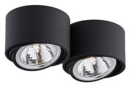 Kaspa :: Oprawa stropowa natynkowa Lumos 2 klosze czarna