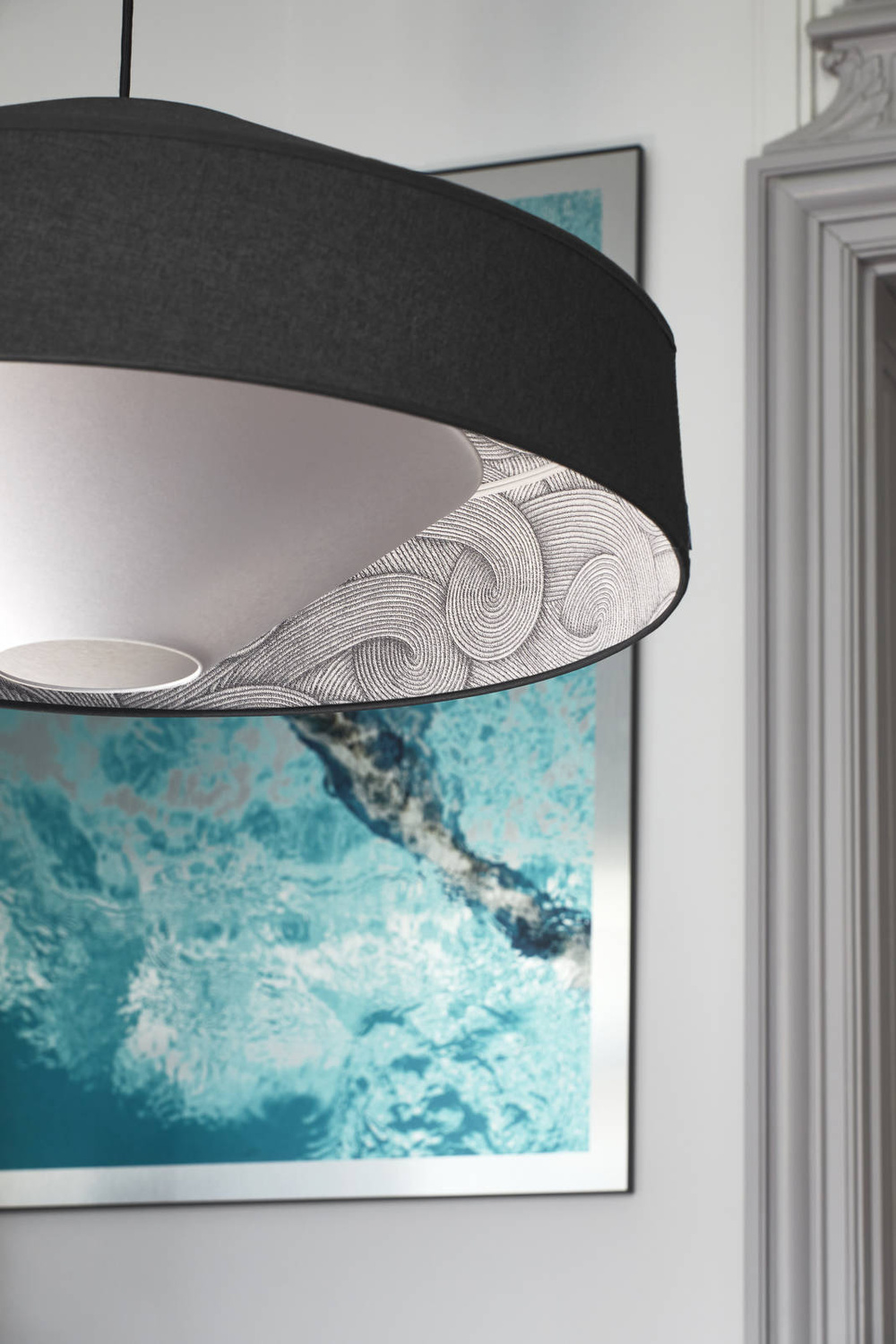 Market Set :: Lampa wisząca Mokuzai szara śr. 78 cm