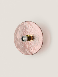 Aromas :: Lampa ścienna / kinkiet Nold śr. 30 cm różowy / złoty metal