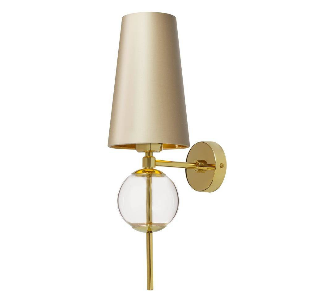 Kaspa :: Lampa ścienna / kinkiet Coco transparentno-złota wys. 50 cm