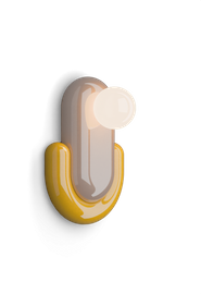 Ferroluce :: Lampa ścienna / kinkiet Eclair beżowo-żółty wys. 35 cm