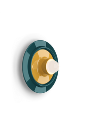 Ferroluce :: Lampa ścienna / kinkiet Voila zielono-żółty śr. 28 cm