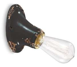 Ferroluce :: Lampa ścienna / kinkiet Vintage czarny wys. 14 cm
