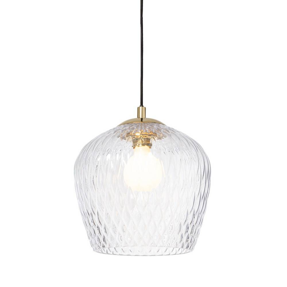 Kaspa :: Lampa wisząca Venus listwa 3 klosze transparentno-czarna