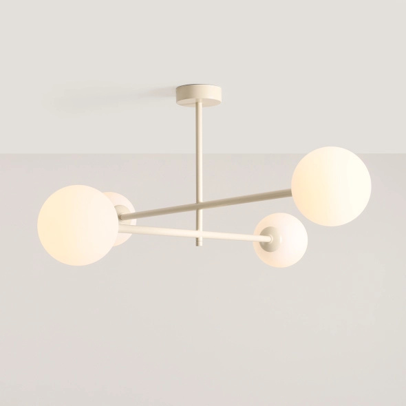 Artera :: Lampa wisząca Pinne 4 szer. 87 cm kremowa