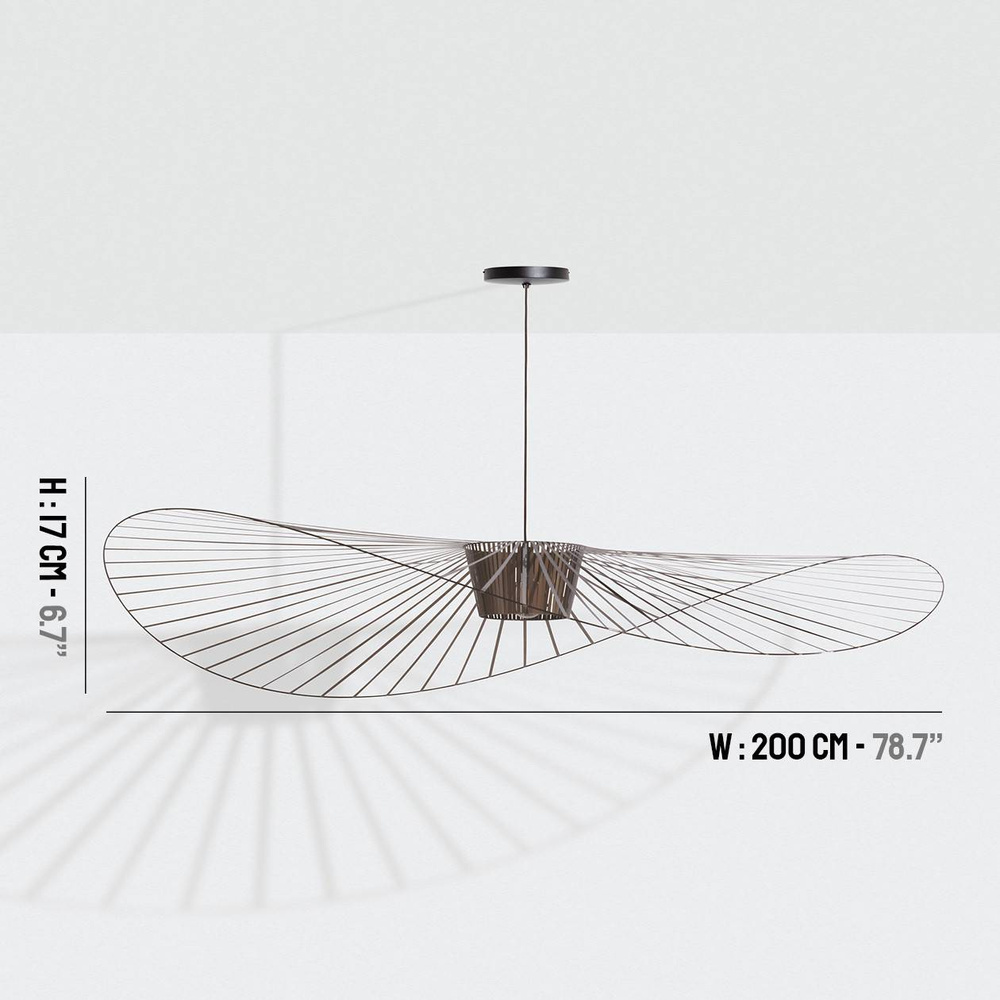 Petite Friture :: Lampa wisząca Vertigo śr. 200 cm brązowa