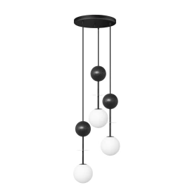Ummo :: Lampa wisząca Oio A 3 biało-czarna szer. 60 cm
