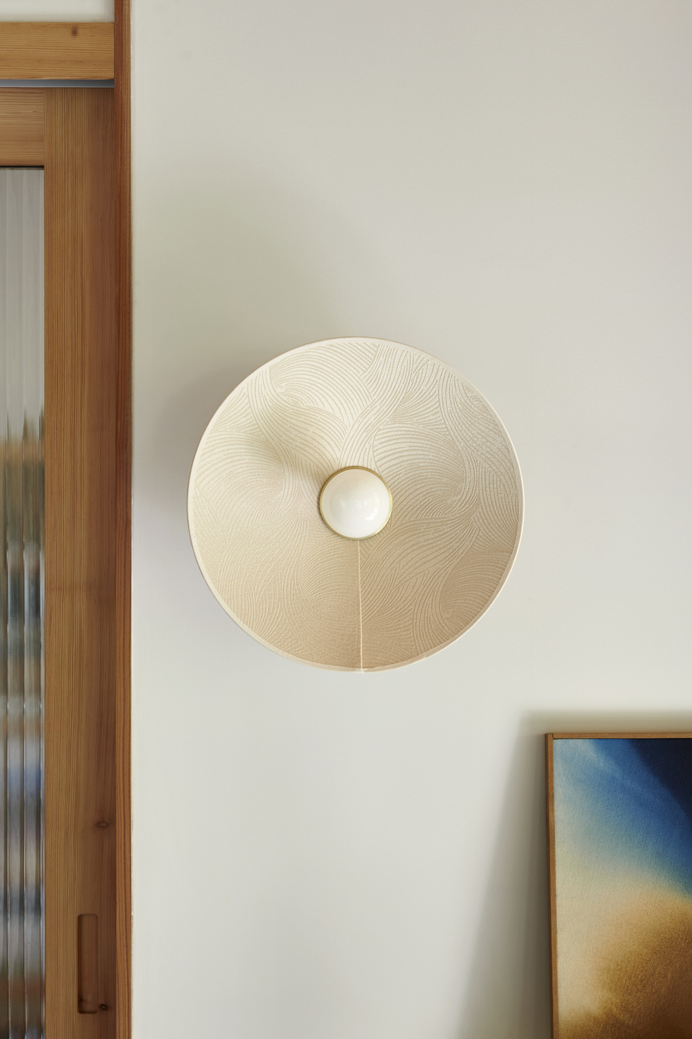 Market Set :: Lampa ścienna / kinkiet Gatsby śr. 40 cm kremowy