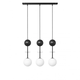 Ummo :: Lampa wisząca Oio A 3 biało-czarna szer. 60 cm