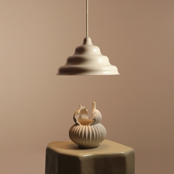 Artera :: Lampa wisząca Fala lekko kremowa rozm. M śr. 23 cm