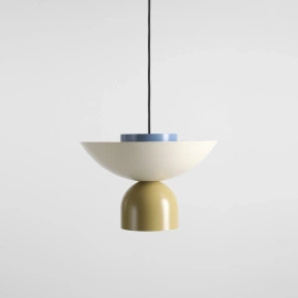 Artera :: Lampa wisząca Ilia śr. 37 cm kremowo-pistacjowo-niebieska
