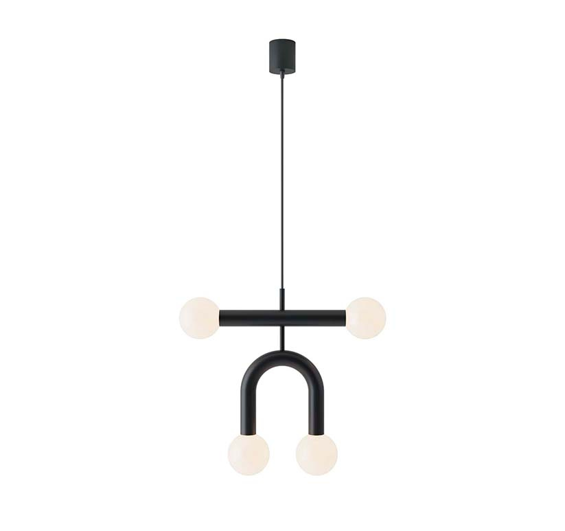 Robin :: Lampa wisząca Rigoberta Duo Super Curved czarna szer. 49,5 cm