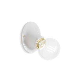 Ferroluce :: Lampa ścienna / kinkiet Trieste biały śr. 9 cm