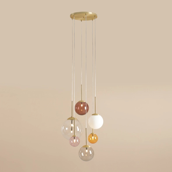 Artera :: Lampa wisząca Bosso 6 szer. 47 cm wielokolorowa 