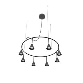 Robin :: Żyrandol Rimini okrągły Dangle DALI czarna