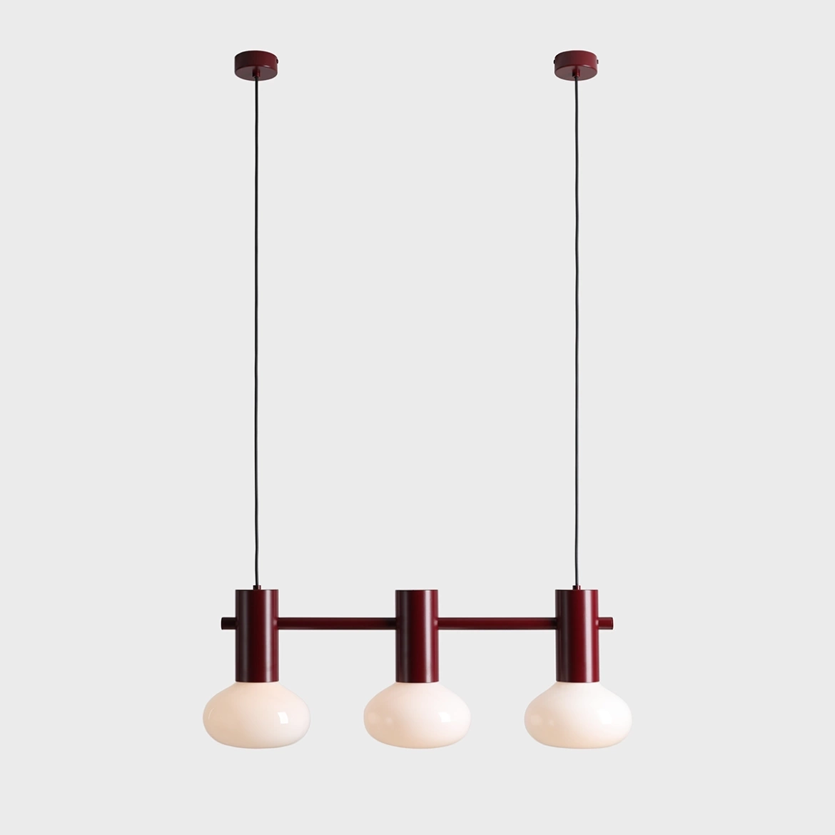 Artera :: Lampa wisząca Flo 3 Ruby szer. 75 cm bordowa