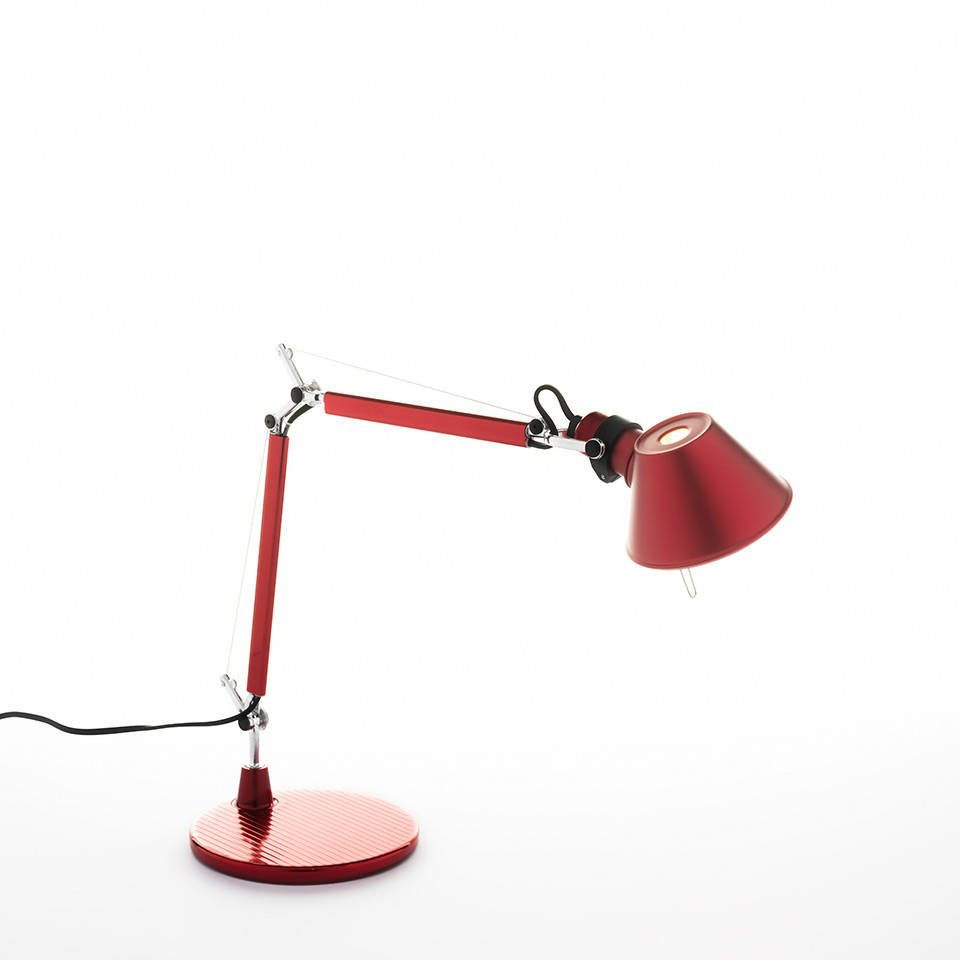 Artemide :: Lampa biurkowa Tolomeo Micro czerwona wys. 37 cm