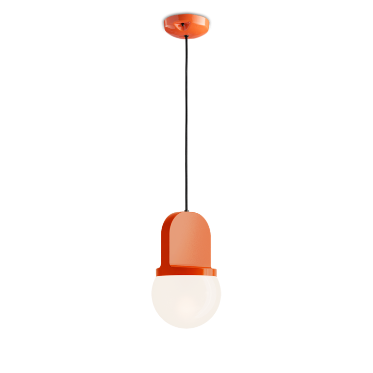 Ferroluce :: Lampa wisząca Habea śr. 16 cm pomarańczowa