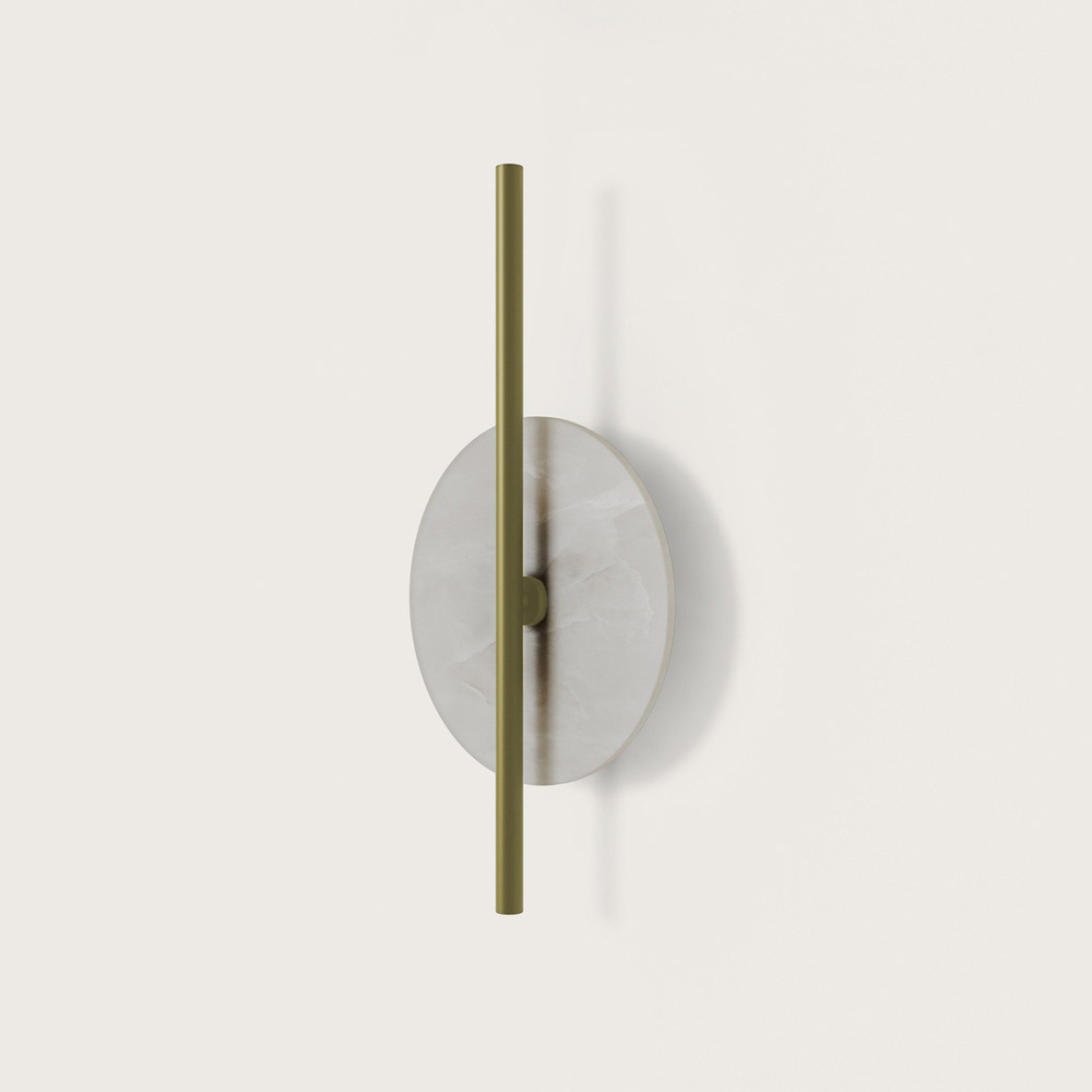 Aromas :: Lampa ścienna / kinkiet Point wys. 60 cm alabaster / złoty
