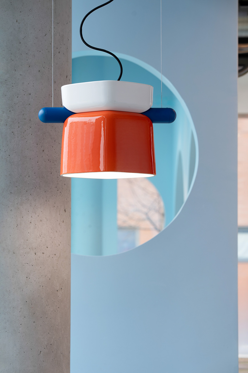 Ferroluce :: Lampa wisząca Yakitori szer. 41 cm ceramiczna zielona