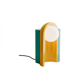 Ferroluce :: Lampa stołowa Cleo wys. 42 cm żółto-turkusowa