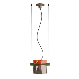 Ferroluce :: Lampa wisząca Yakitori szer. 41 cm brązowa