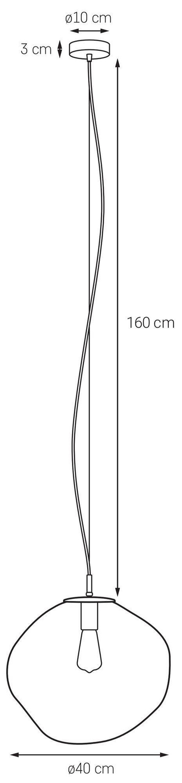 Kaspa :: Lampa wisząca Avia czarna rozm. L