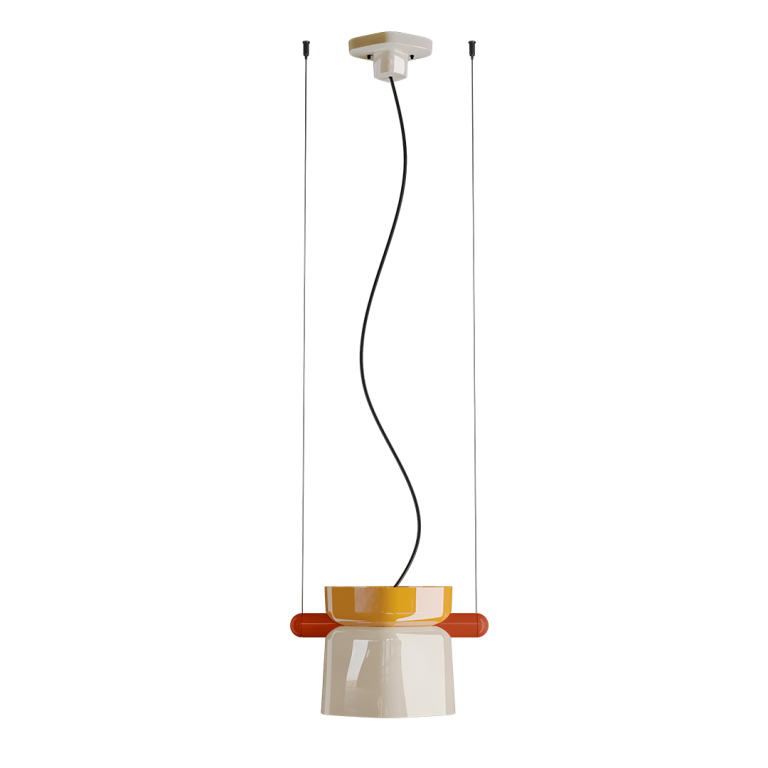 Ferroluce :: Lampa wisząca Yakitori szer. 41 cm kremowa