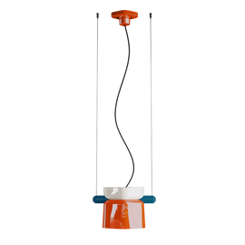 Ferroluce :: Lampa wisząca Yakitori szer. 41 cm ceramiczna pomarańczowa