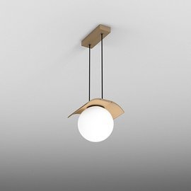 Aqform :: Lampa wisząca Modern Ball złota biały klosz szer. 17 cm