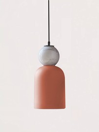 Aromas :: Lampa wisząca Bell śr. 14 cm terracotta / biały marmur