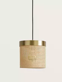 Aromas :: Lampa wisząca Ptan złota rattan śr. 25 cm