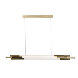 DCW:: Lampa wisząca Org P Horizontal złoto-biała szer. 200 cm