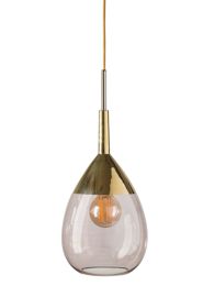 EBB & FLOW :: Lampa wisząca Lute obsydian-złota śr. 22 cm