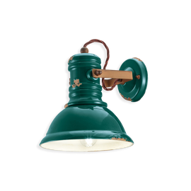 Ferroluce :: Lampa ścienna / kinkiet Industrial vintage verde