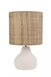 Market Set :: Lampa stołowa Portinatx biało-brązowa wys. 58 cm