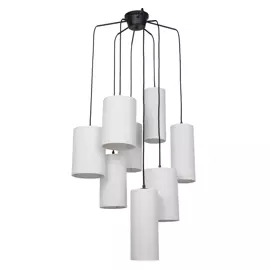 Market Set :: Lampa wisząca Cosiness 8 kloszy biała śr. 54 cm