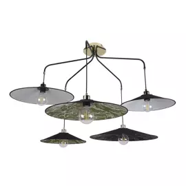 Market Set :: Lampa wisząca Gatsby Assortis 5 kloszy wielokolorowa szer. 87 cm