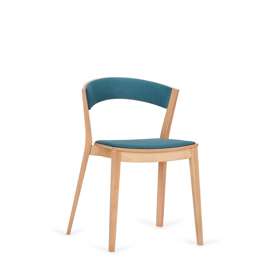 Paged :: Krzesło tapicerowane Archer niebieskie szer. 53,5 cm